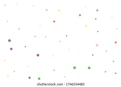 Green and yellow circles confetti falling on transparent background. Round, dot vector background. Abstract colorful confetti flying in the air. Vector holiday illustration with circles confetti.