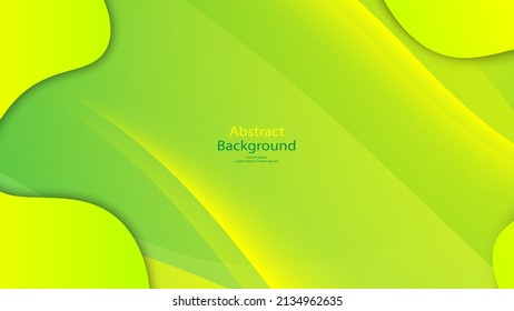 green and Yellow color background abstract art vector 