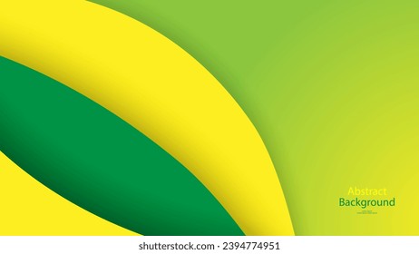 green and Yellow color background abstract art vector