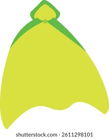 Green Yellow Color Cape Vector