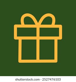 green and yellow color gift box vector illustration. images produced without the use of any form of AI software