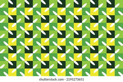 Fondo de patrón de cuadrados vectoriales de color verde y amarillo. Rellenar fondo. Adecuado para la plantilla de diseño, la identidad de marca y el diseño de tejido.