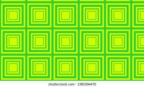 Green and Yellow Concentric Squares Background Pattern