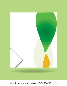 green and yellow cover vector design 