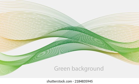 Fondo de onda de la curva amarilla verde