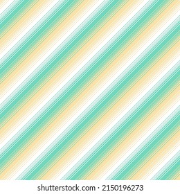 Green and yellow diagonal ombré stripes. Seamless vector blurred linear pattern suitable for fashion, home decor or stationary.