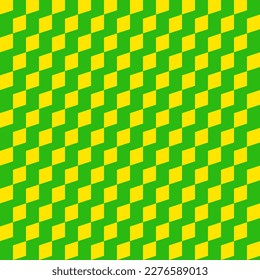 Green and yellow diamond seamless pattern
