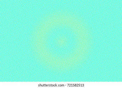 Green and yellow dotted halftone vector background. Vivid halftone banner template. Vintage dotted pattern. Abstract dotted backdrop. Pop art design. Grungy halftone texture. Blue design background.