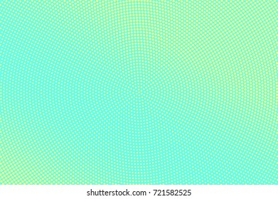 Green and yellow dotted halftone vector background. Vivid halftone banner template. Vintage dotted pattern. Abstract dotted backdrop. Pop art design. Grungy halftone texture. Blue design background.