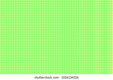 Green yellow dotted halftone. Vertical sparse dotted gradient. Half tone vector background. Abstract vivid texture. Yellow ink dot on green backdrop. Modern pop art design template. Halftone texture