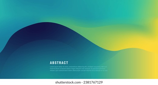 Green and yellow dynamic liquid shapes composition. Trendy modern background design for cover, landing page, brochure, magazine, social media, banner, business card, wallpaper and other. Eps10 vector.