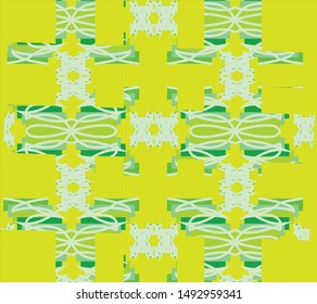 Green and yellow fabric pattern, Beautiful wallpaper, cloth, illustration, tile, Abstract design, Geometric pattern design, fabric, wallpaper, gift wrap, cards, wedding invitations