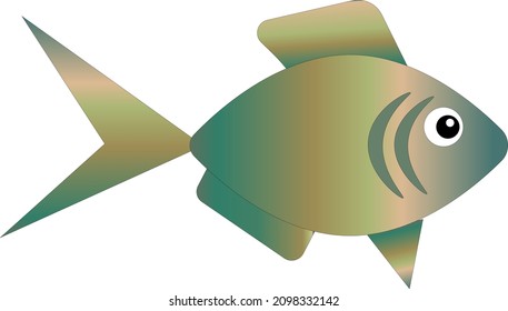 green yellow fish with three fins