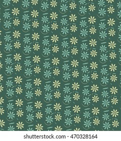 Green and yellow floral background, vector 