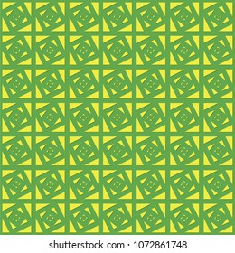 green and yellow geometric background with squares. vector seamless pattern. abstract image