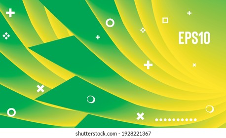 green and yellow gradient 3d with lines space for business background