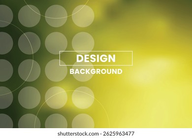 Green and yellow gradient abstract background with circle geometric shapes pattern, creative and elegant design style in vector illustration.