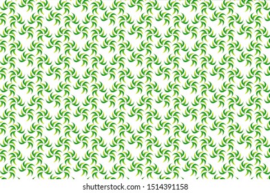 Green And Yellow Gradient Applied Leafy Pattern Design For Decoration, Print , Background and Other Textile Use. Editable Vector Available 