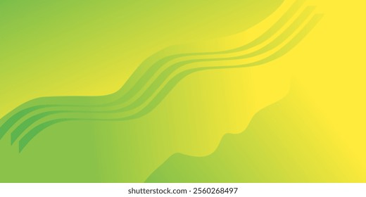 green yellow gradient background, curved smooth lines background