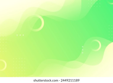 Fondo de degradado verde y amarillo, fondo de efecto de onda, fondo abstracto. Vector, eps10
