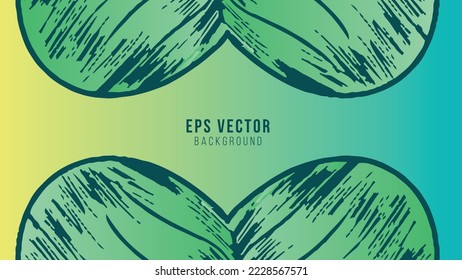 Gradiente amarillo verde deja fondo de forma Resumen del vector EPS