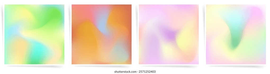 Green and Yellow Gradient. Soft Flowing Pastel Design with Subtle Spring Tones. Abstract Natural Backdrop for Fresh Ideas.