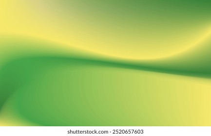 Textura degradada verde y amarilla con estilo curvo abstracto. Ilustración de movimiento de atmósfera moderna