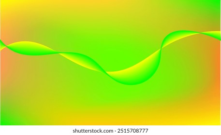 Green and Yellow Gradient Wave Design