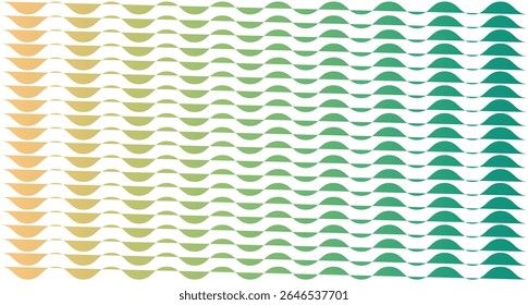 Green and Yellow Gradient Wave Pattern