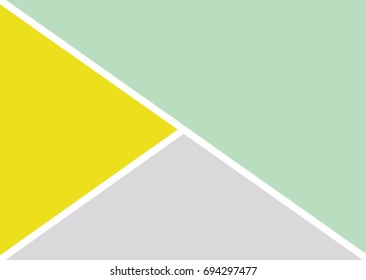 Green yellow and gray abstract triangles with white lines,vector 