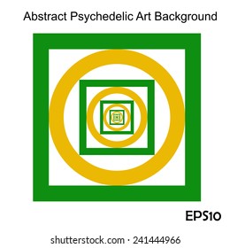 Green and Yellow hypnotic background. EPS10