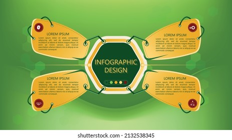 Green Yellow Infographic with 4 elements