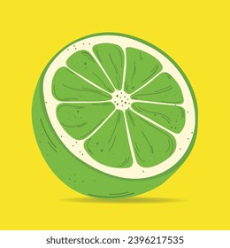 fondo de cítricos de limón amarillo verde. Limón volador con hoja verde sobre fondo transparente. Limón cayendo desde diferentes ángulos. Frutos focalizados y borrosos. Ilustración vectorial realista.