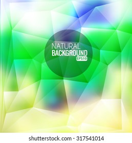 Green Yellow Light polygonal mosaic background Vector EPS 10 illustration.