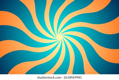 Green yellow light spiral background illustration. Groovy background. Waves, swirl, twirl pattern. Twisted and distorted vector texture in trendy retro psychedelic style. Y2k aesthetic
