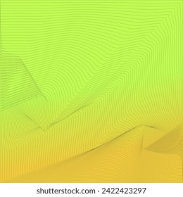 Tecnología de gradiente de arte de línea verde y amarilla en instagram post