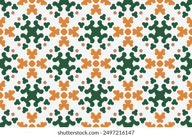 green and yellow luxury vector seamless pattern. Ornament, Traditional, Ethnic, Arabic, Turkish, Indian motifs. Great for fabric and textile, wallpaper, packaging design or any desired idea.