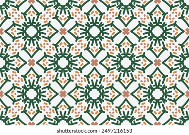 Patrón sin costuras de Vector de lujo verde y amarillo. Ornamento, tradicional, étnico, árabe, turco, motivos indios. Ideal para tela y textiles, Fondo de pantalla, diseño de embalaje o cualquier idea deseada.