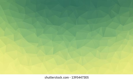 Green and yellow mosaic triangle background, vector illustration template
