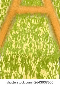 green yellow orange colorful abstract illustration, background, wallpaper, card invitation design