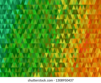green yellow orange triangle abstract color gradient background / vector