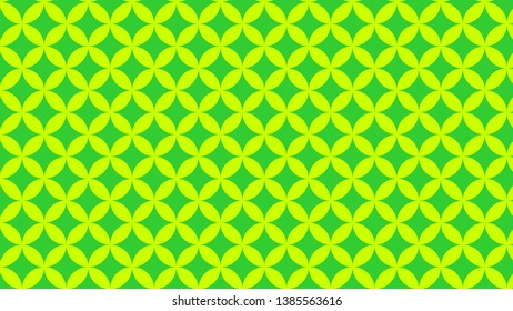 Green and Yellow Overlapping Circles Background Pattern