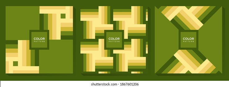 Green and Yellow Pattern Set