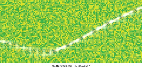 Green Yellow Pixel Halftone Diagonal Vector Background for Dynamic Digital Design, used in tech branding and creative visuals