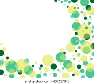 Green and yellow poka dots abstract background / Green and yellow circle background 