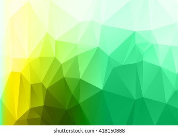 Green and yellow Polygonal Mosaic Background, Vector illustration, Creative Business Design Templates 