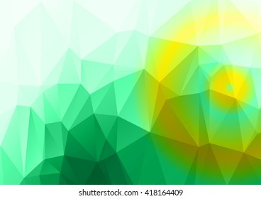 Green and yellow Polygonal Mosaic Background, Vector illustration, Creative Business Design Templates 