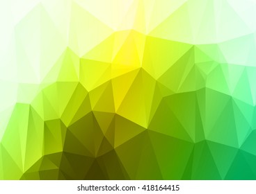 Green and yellow Polygonal Mosaic Background, Vector illustration, Creative Business Design Templates 