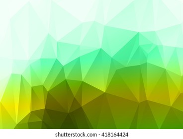 Green and yellow Polygonal Mosaic Background, Vector illustration, Creative Business Design Templates 