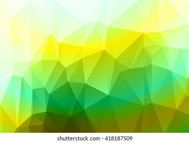 Green and yellow Polygonal Mosaic Background, Vector illustration, Creative Business Design Templates 